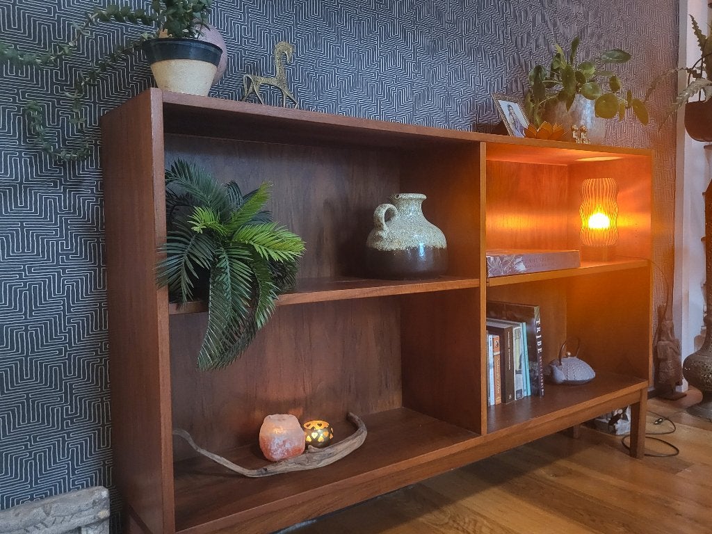 Vintage Zweedse boekenkast – Mid-Century Scandinavian, Ophalen, Met plank(en), Gebruikt, 150 tot 200 cm