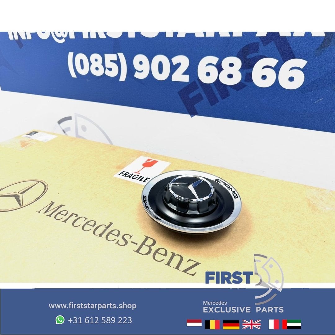 45 63 AMG NAAFKAP ZWART / CHROOM A45S CLA45S C63 E63 GLA45S, Auto-onderdelen, Gebruikt, -, Ophalen of Verzenden, -