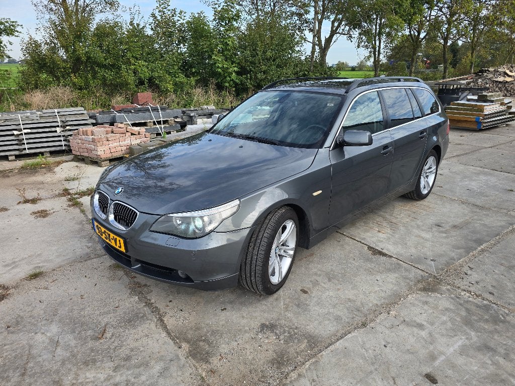 BMW 530d E61 5-Serie 3.0 D 530 Touring AUT 2006 Nwe APK, Achterwielaandrijving, Zwart, 2000 kg, 1655 kg