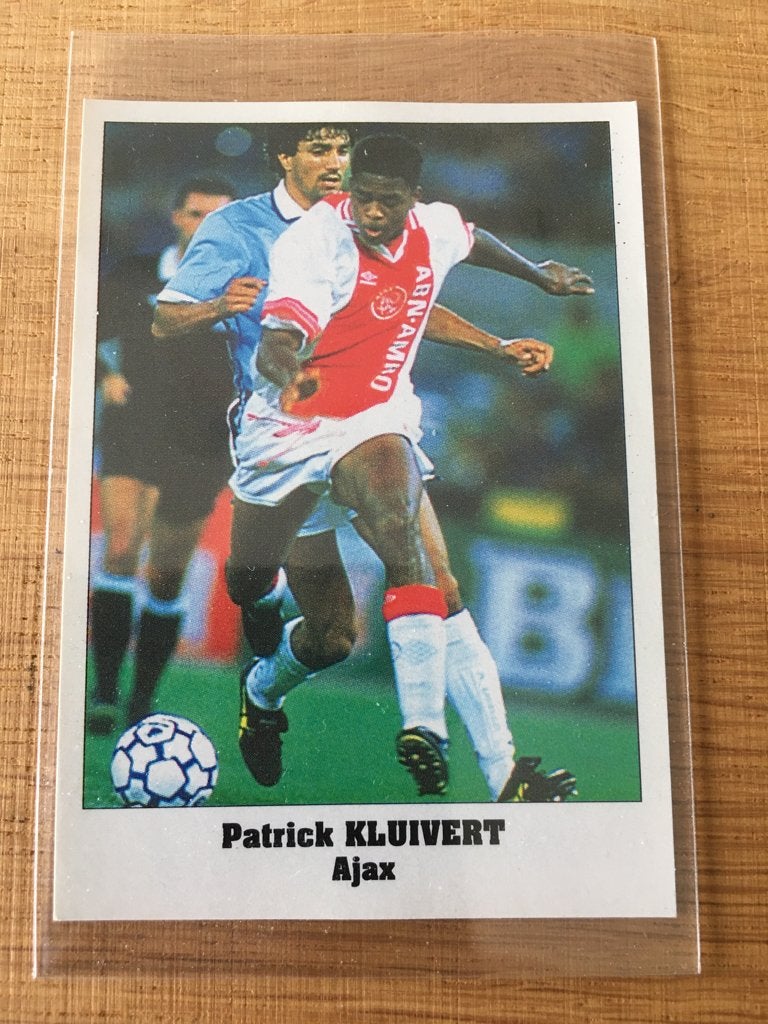 Voetbal sticker Patrick Kluivert ~ Ajax, Ophalen of Verzenden, Nieuw, Ajax, Poster, Plaatje of Sticker