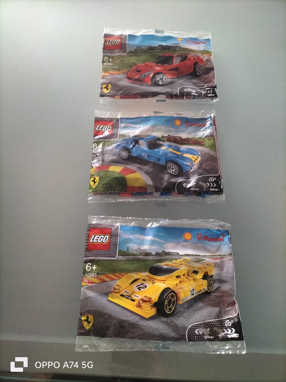 3 Nieuwe Lego Shell V-Power Ferrari Raceauto's, Ongeopend/sealed, Lego, Nieuw, Complete set