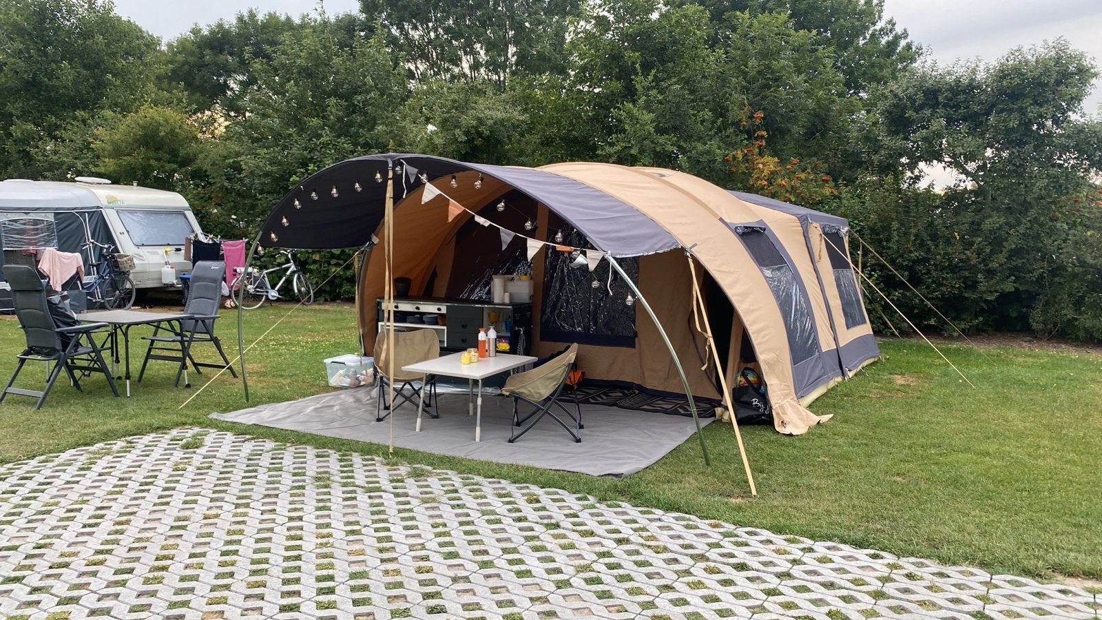Cabanon Malawi 2.0 vouwwagen 2021 met keuken - Zeer compleet, Caravans en Kamperen, Vouwwagens, Ophalen, Beige, Cabanon, Aanwezig
