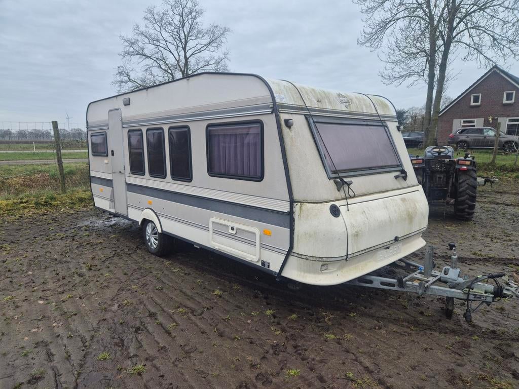 Hobby caravan te koop 4 persoons, Rondzit, Hobby, Particulier, Tot en met 4