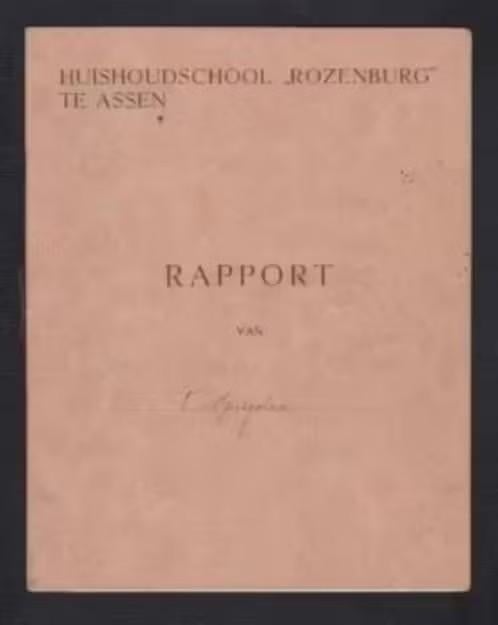 Assen Smilde Rapport Huishoudschool Rozenburg Spiegelaar '26, Ophalen of Verzenden, Zo goed als nieuw
