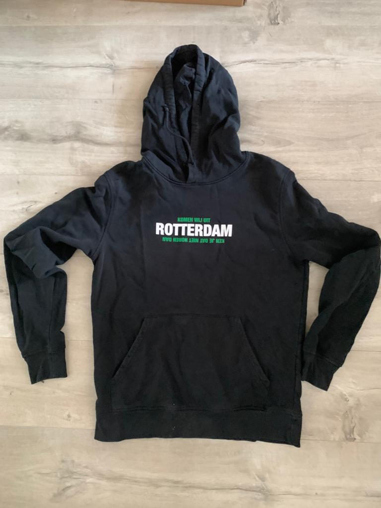 Feyenoord Hoodie Komen wij uit Rotterdam, Zwart, Ophalen of Verzenden, Voetbal, Gedragen