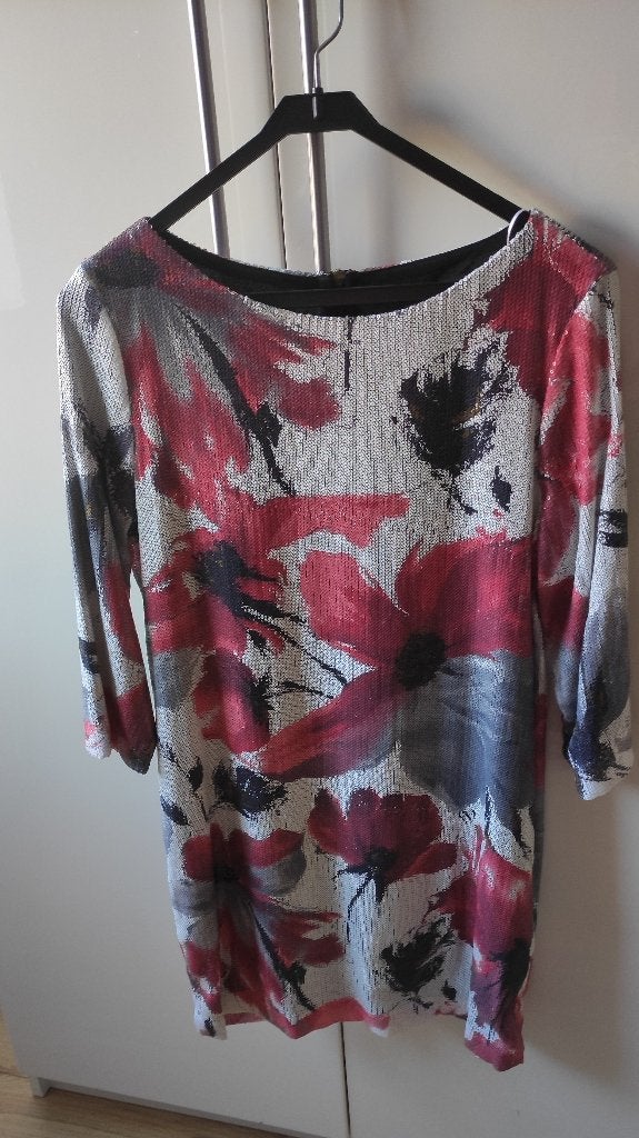 Nieuwe pailetten jurk met leuke print van "ZARA Maat M, Maat 38/40 (M), Zara, Nieuw, Ophalen of Verzenden