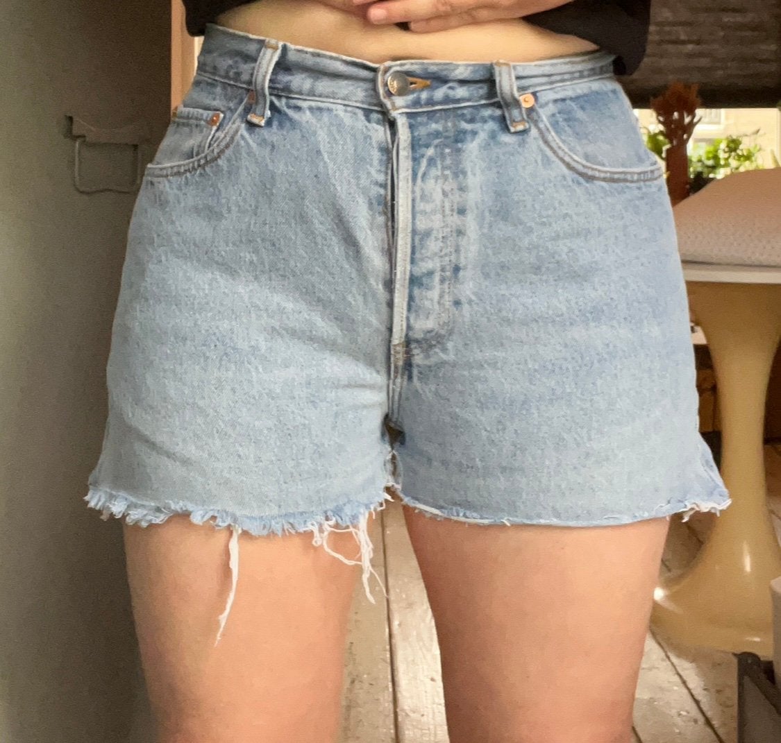 Levi’s Vintage Blue Denim Shorts Orange Tab  / Spijkerbroek, Ophalen of Verzenden, Zo goed als nieuw, Blauw, W28 - W29 (confectie 36)