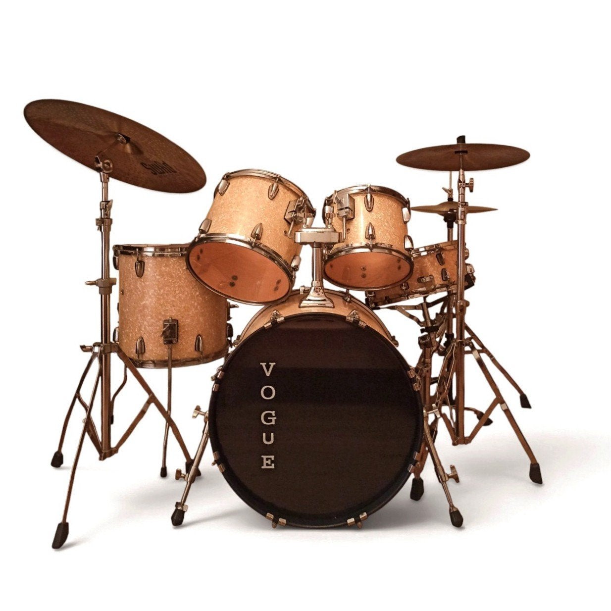 Complete ADAMS VOGUE Fusion Drumkit (White Marine Pearl), Ophalen, Gebruikt, Overige merken