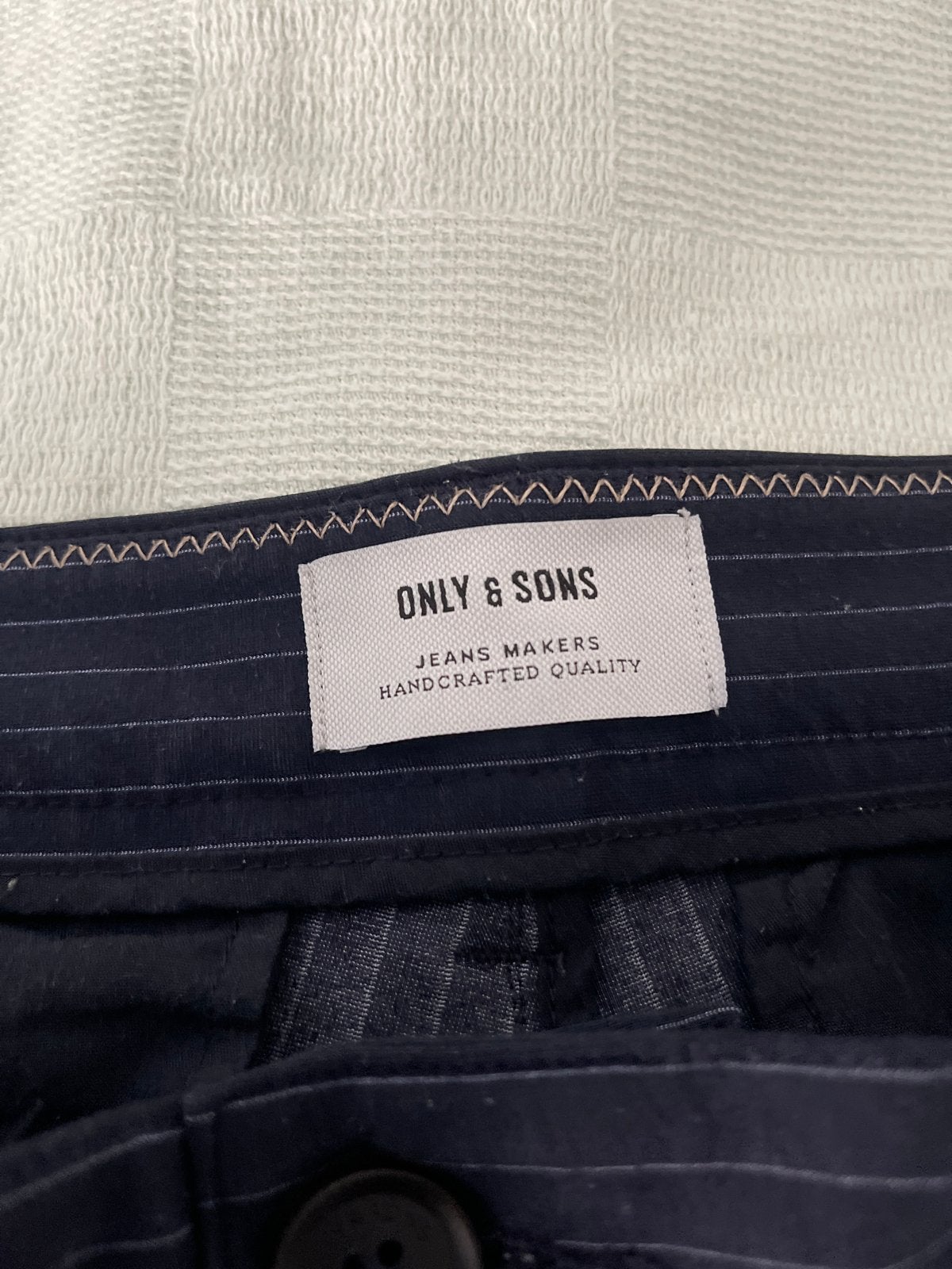 Mannen Only & Sons Gestreepte Pantalon - Maat W30 L32, Ophalen, Zo goed als nieuw, Maat 48/50 (M), Blauw