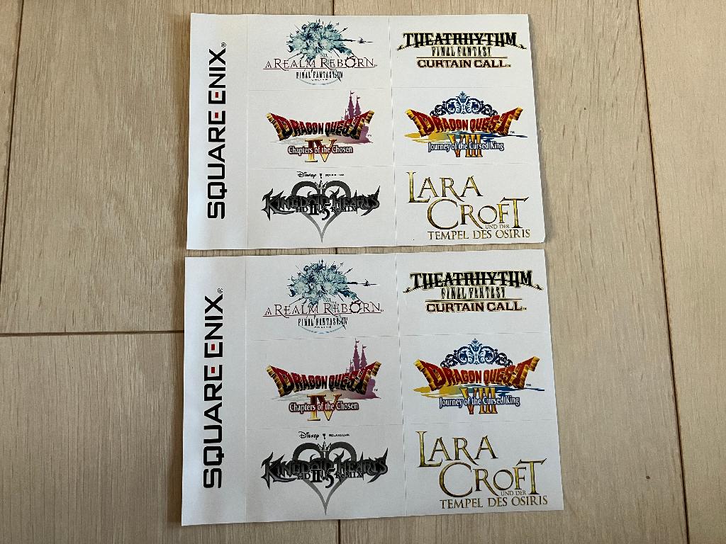 Square Enix Game stickers 2 stuks NIEUW!!, Ophalen of Verzenden, Nieuw