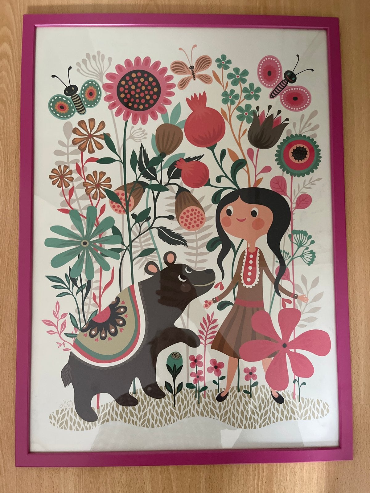 Schilderij met lijst IKEA FISKBO 53x73cm, Ophalen, 50 – 75, Zo goed als nieuw, Schilderij