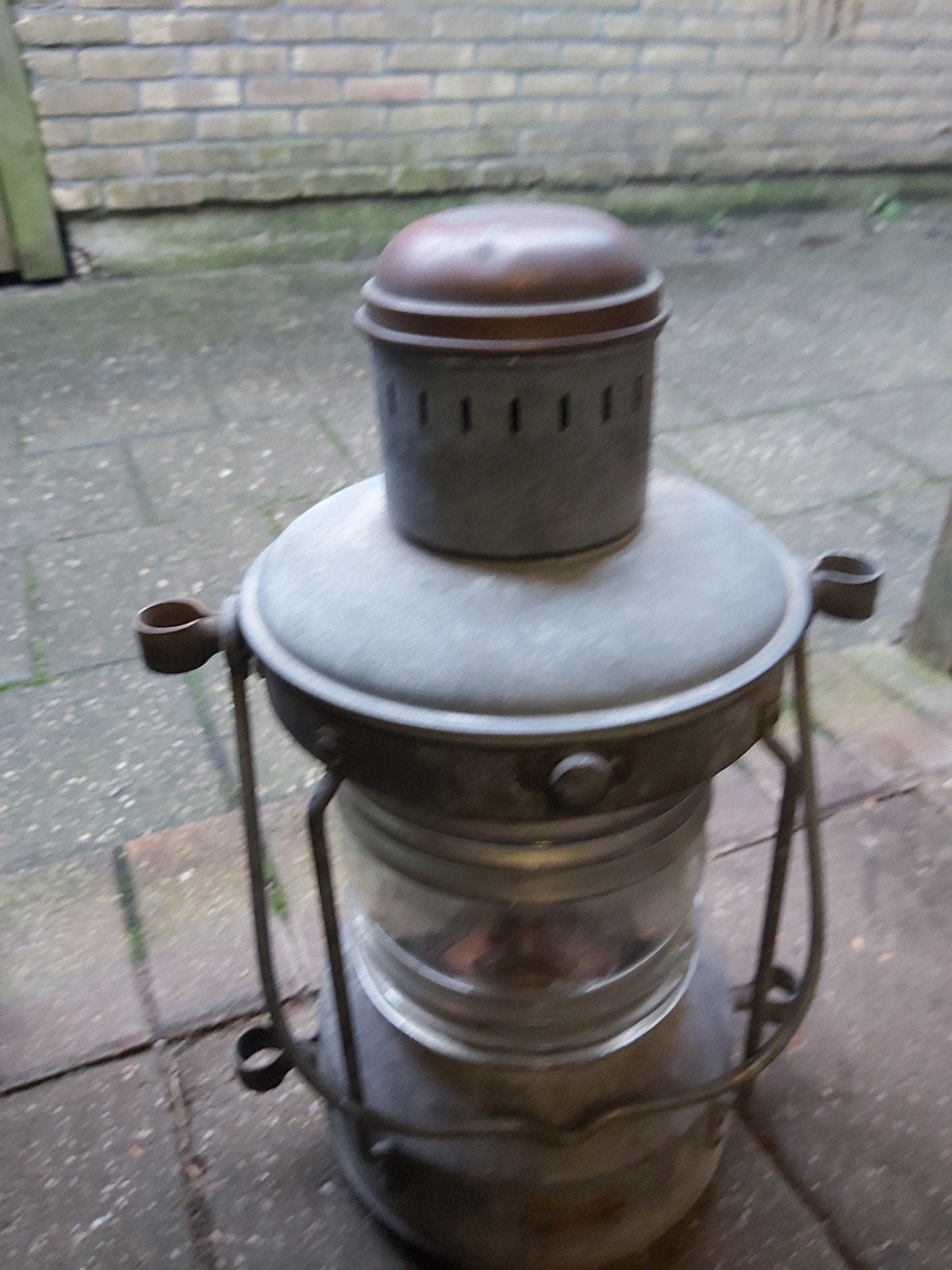 Grote antieke scheepslamp in zeer goede staat, Verzamelen, Ophalen of Verzenden, Zo goed als nieuw, Schaalmodel