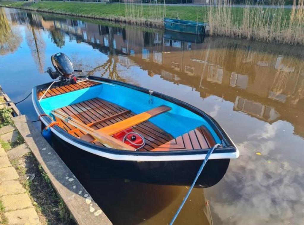 Polyester Motorbootje met 6 pk mercury motor complete set, Watersport en Boten, Sloepen, Polyester, Buitenboordmotor, Ophalen
