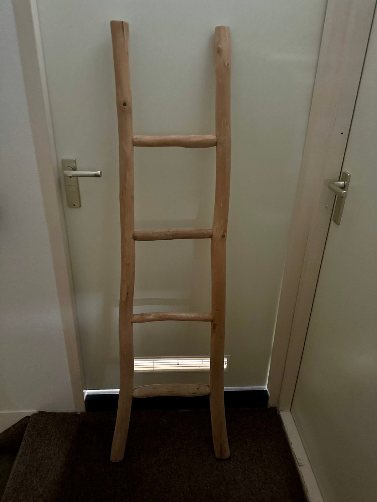 Decoratie ladder hard hout, Ophalen, Zo goed als nieuw, Ladder, Minder dan 2 meter