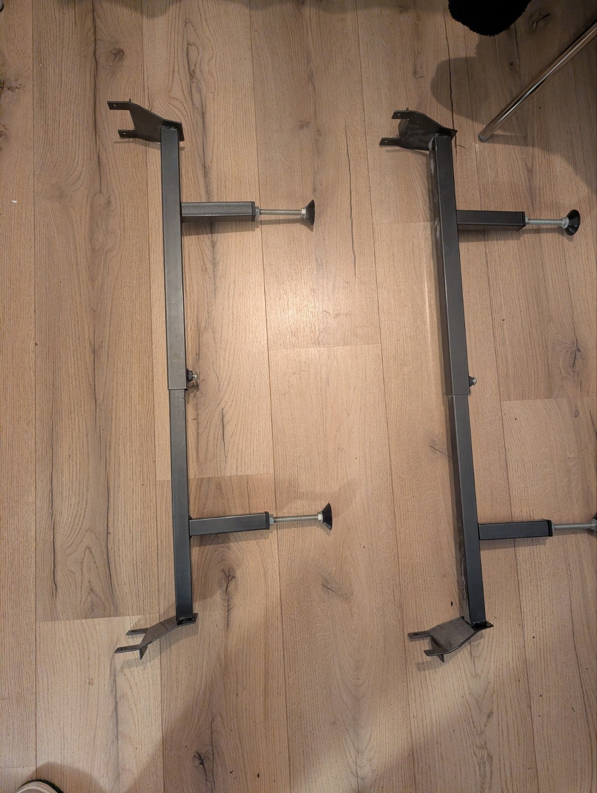 Stalen poten set voor 1 persoons bedonderstel, Ophalen, Eenpersoons, Zo goed als nieuw, 80 cm