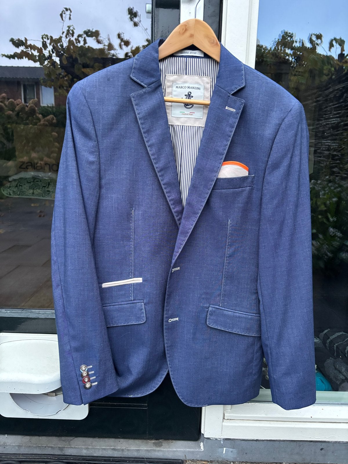 NIEUW Marco Manzini heren colbert mt 48 (M) Blauw, Ophalen of Verzenden, Zo goed als nieuw, Maat 48/50 (M), Blauw