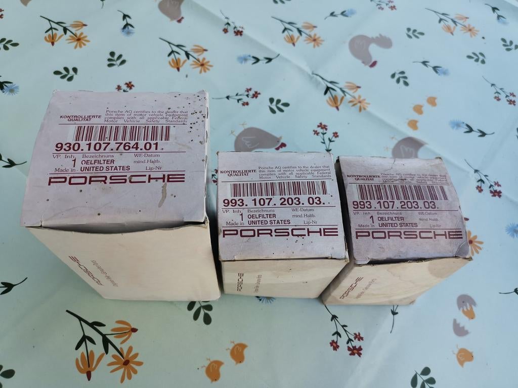 Porsche oliefilters 930.107.764.01 en 993.107.203.03, Ophalen of Verzenden, Nieuw, Porsche