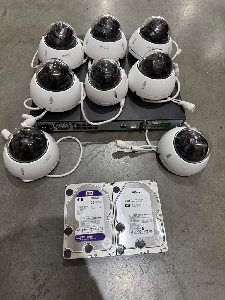 Dahua NVR 8 port en 16 port met 2x 4TB Harddisk, Verzenden, Gebruikt, Buitencamera