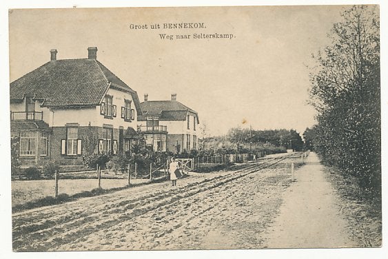 Groet uit Bennekom.   Weg naar Selterskamp, Ophalen of Verzenden, 1920 tot 1940, Gelopen, Gelderland