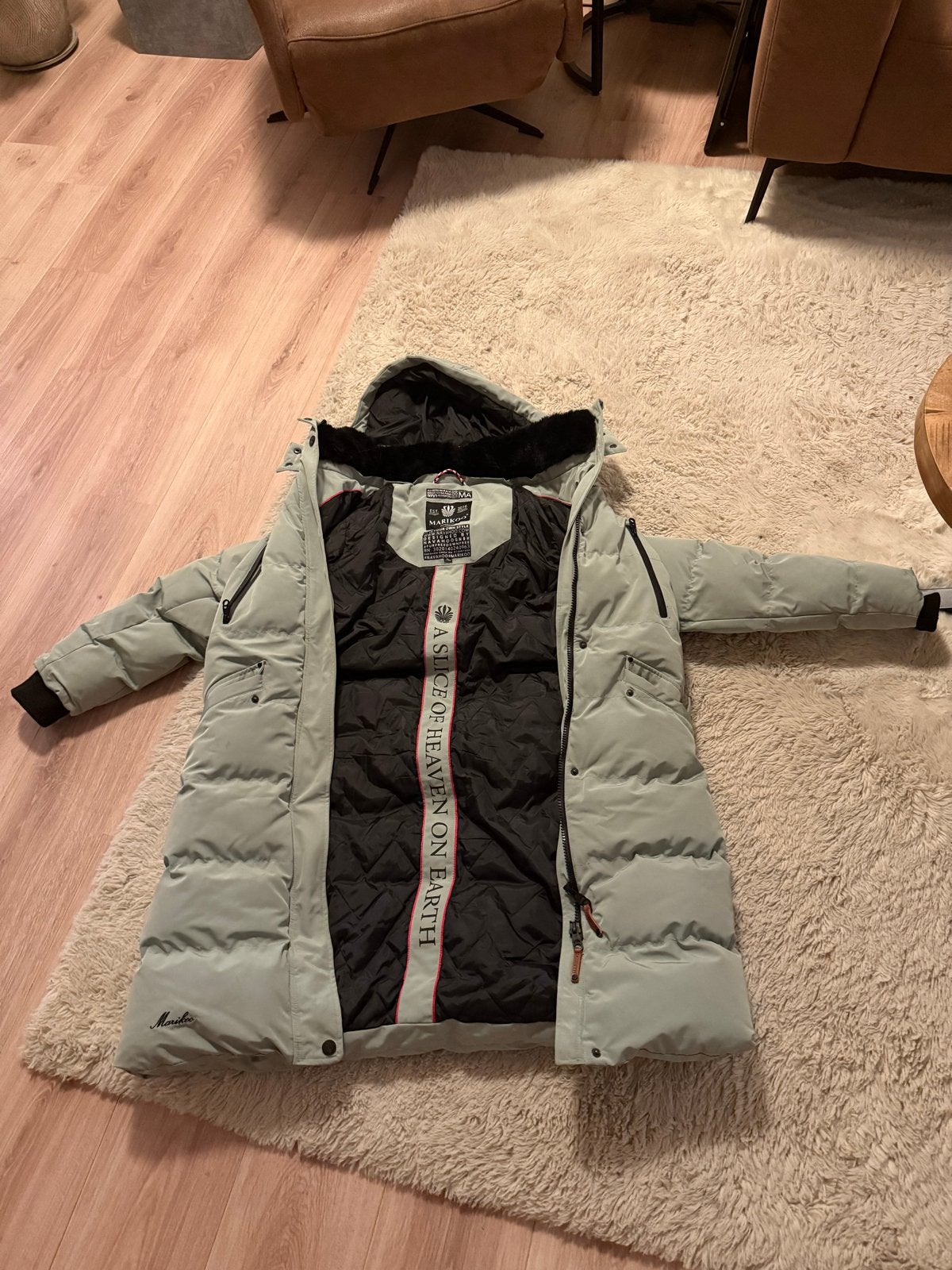 Marikoo Winterjas Dames - Zo goed als nieuw - Maat XL, Ophalen of Verzenden, Zo goed als nieuw, Maat 46/48 (XL) of groter, Grijs