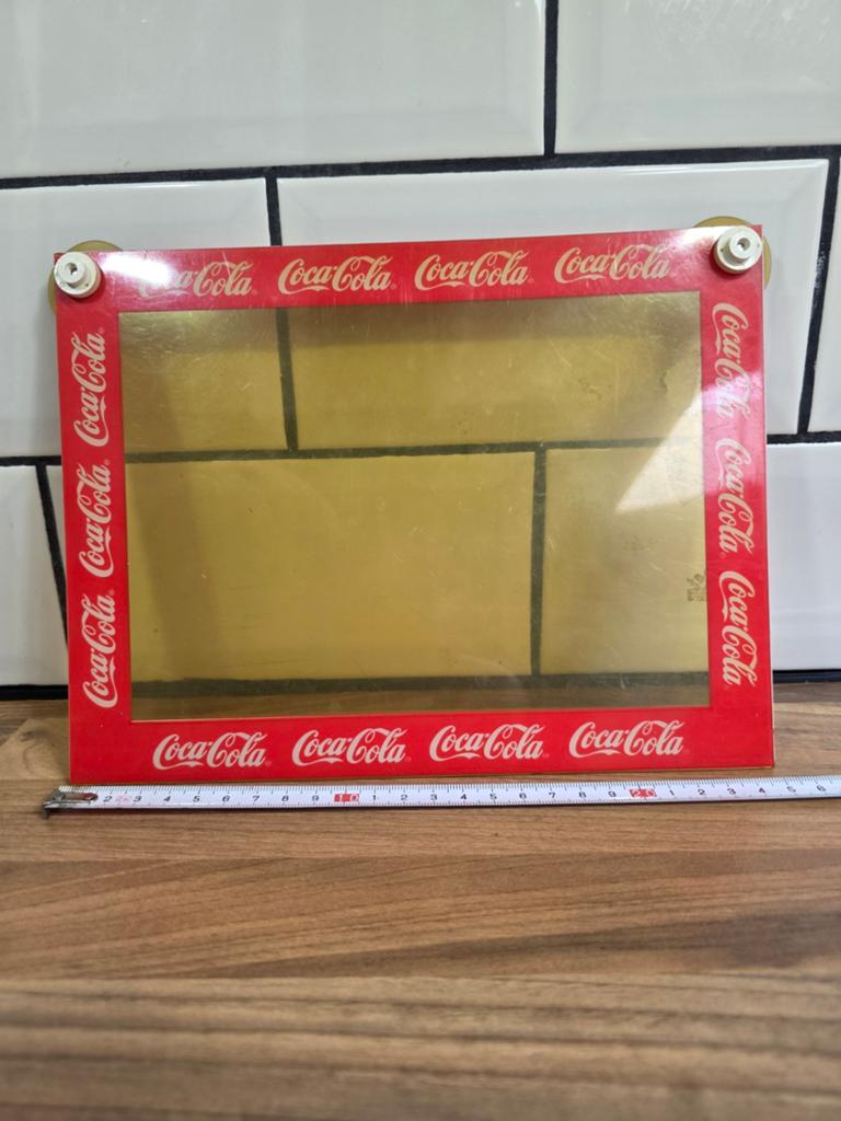 Vintage Coca-Cola Reclamebord met Zuignappen, Ophalen of Verzenden, Gebruikt, Reclamebord