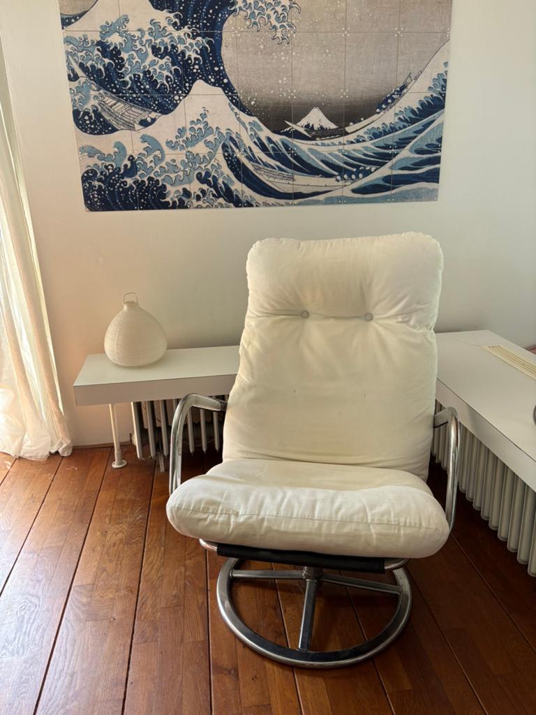 IKEA vintage draaistoel jaren 70 / 80, Huis en Inrichting, Fauteuils, Zo goed als nieuw, 50 tot 75 cm, 75 tot 100 cm, Ophalen