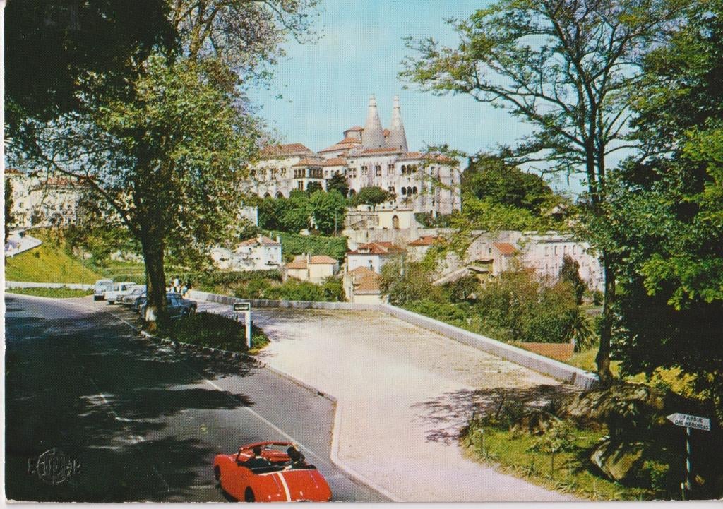 Portugal, Sintra met auto, Austin Healey, Ophalen of Verzenden, 1960 tot 1980, Ongelopen, Overig Europa