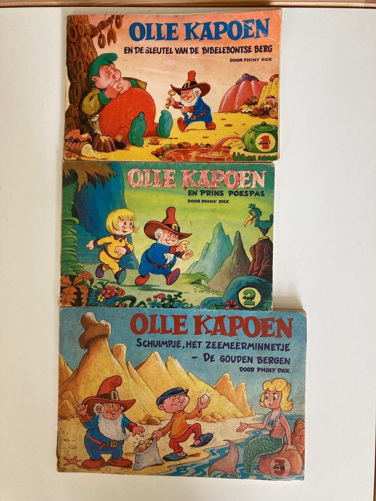 Olle Kapoen stripboeken - 3 delen van Phiny Dick, Meerdere stripboeken, Ophalen, Gelezen, Phiny Dick