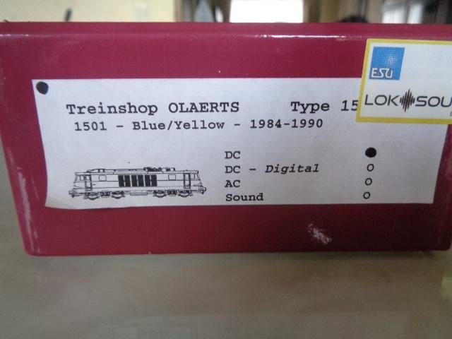 Olaerts Type 1501 HO / DC met sound ESU : prijsdaling, Overige merken, Gebruikt, Verzenden, Gelijkstroom
