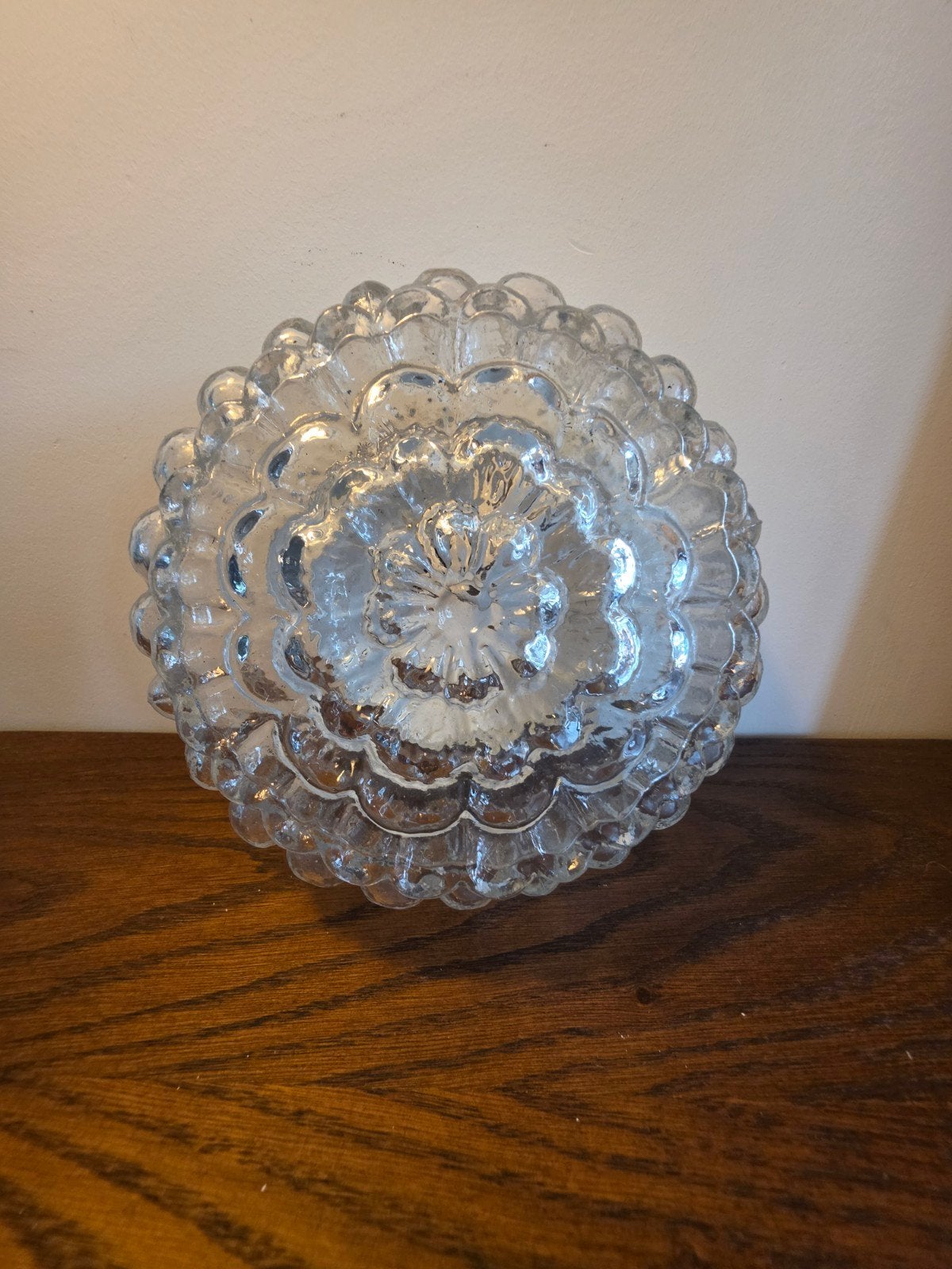 vintage kristallen wandlamp plafonnière mid centry, Huis en Inrichting, Ophalen of Verzenden, Zo goed als nieuw, Glas