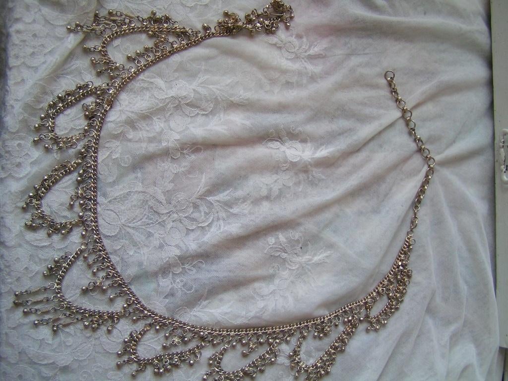 zilverkleurige zware heupketting buikdansen nr XX 713, Verzenden, Overige typen