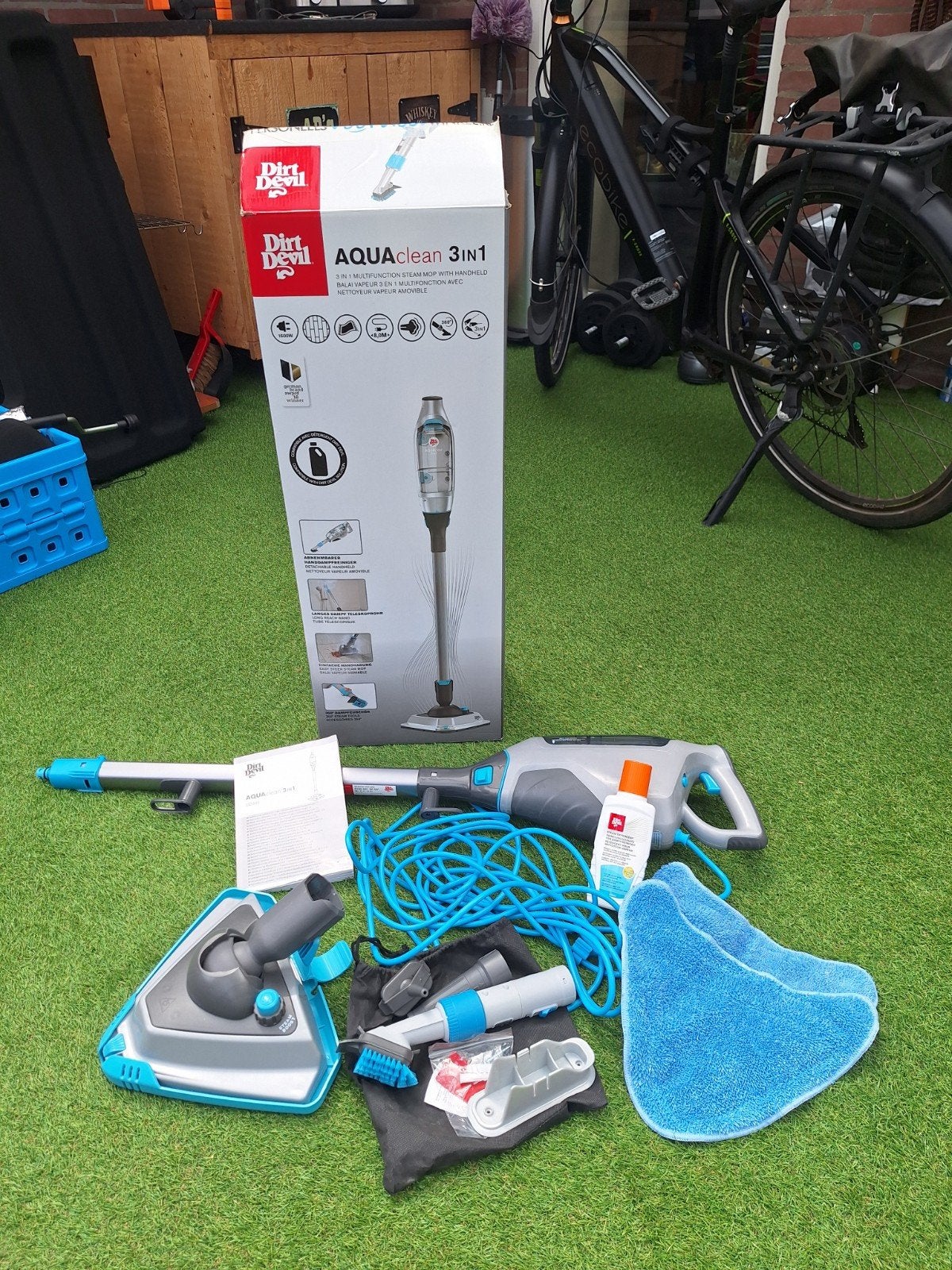 Dirt Devil AquaClean 3in1 Stoomreiniger - Zo goed als nieuw, Ophalen, Overige merken, Reservoir, Dweilfunctie