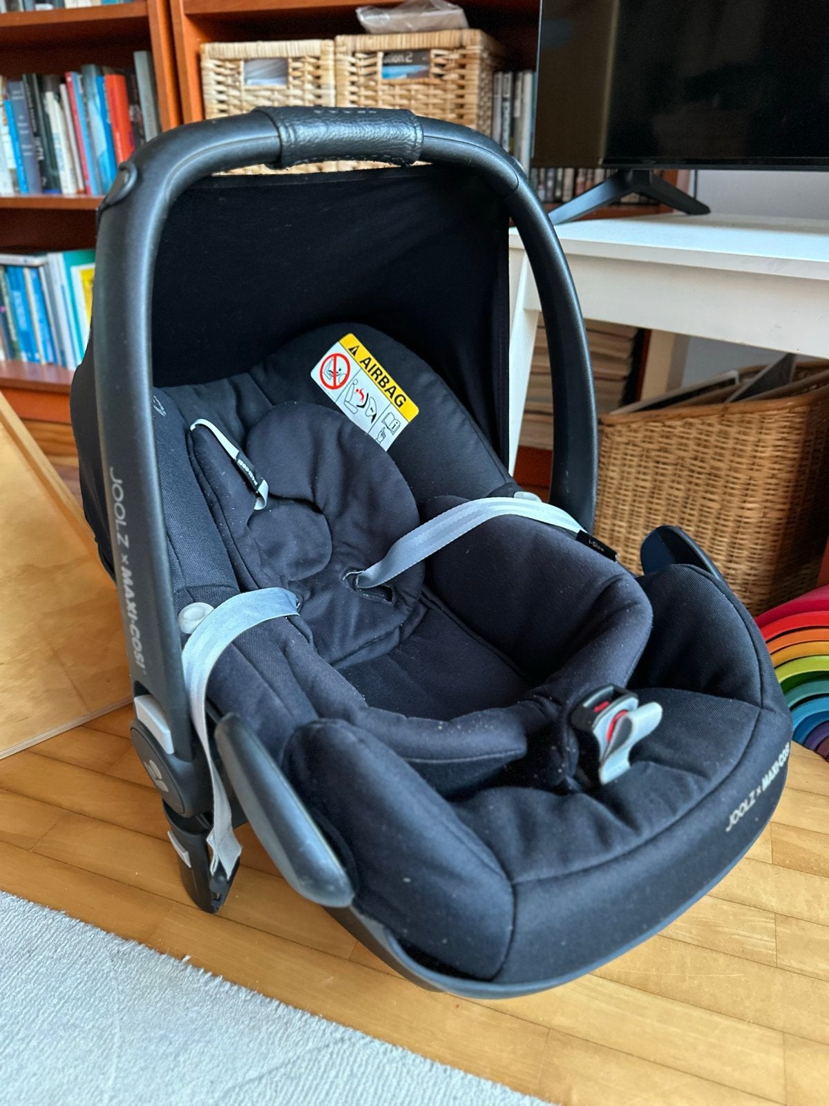 Joolz x Maxi-Cosi autostoel - Zwart - inclusief adapters, Kinderen en Baby's, Ophalen, Autogordel, Zo goed als nieuw, 0 t/m 13 kg