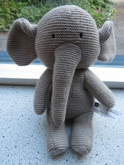 Olifant van Hema  grijs gebreid meet ca 30 cm kruin/voet, Hema, Grijs, Ophalen of Verzenden, Zo goed als nieuw
