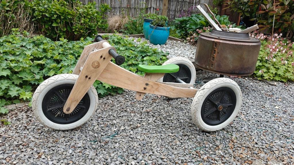 Houten 3in1 Wishbone loopfiets/driewieler, Fietsen en Brommers, Fietsen | Kinderfietsjes, Ophalen, Gebruikt, Minder dan 16 inch