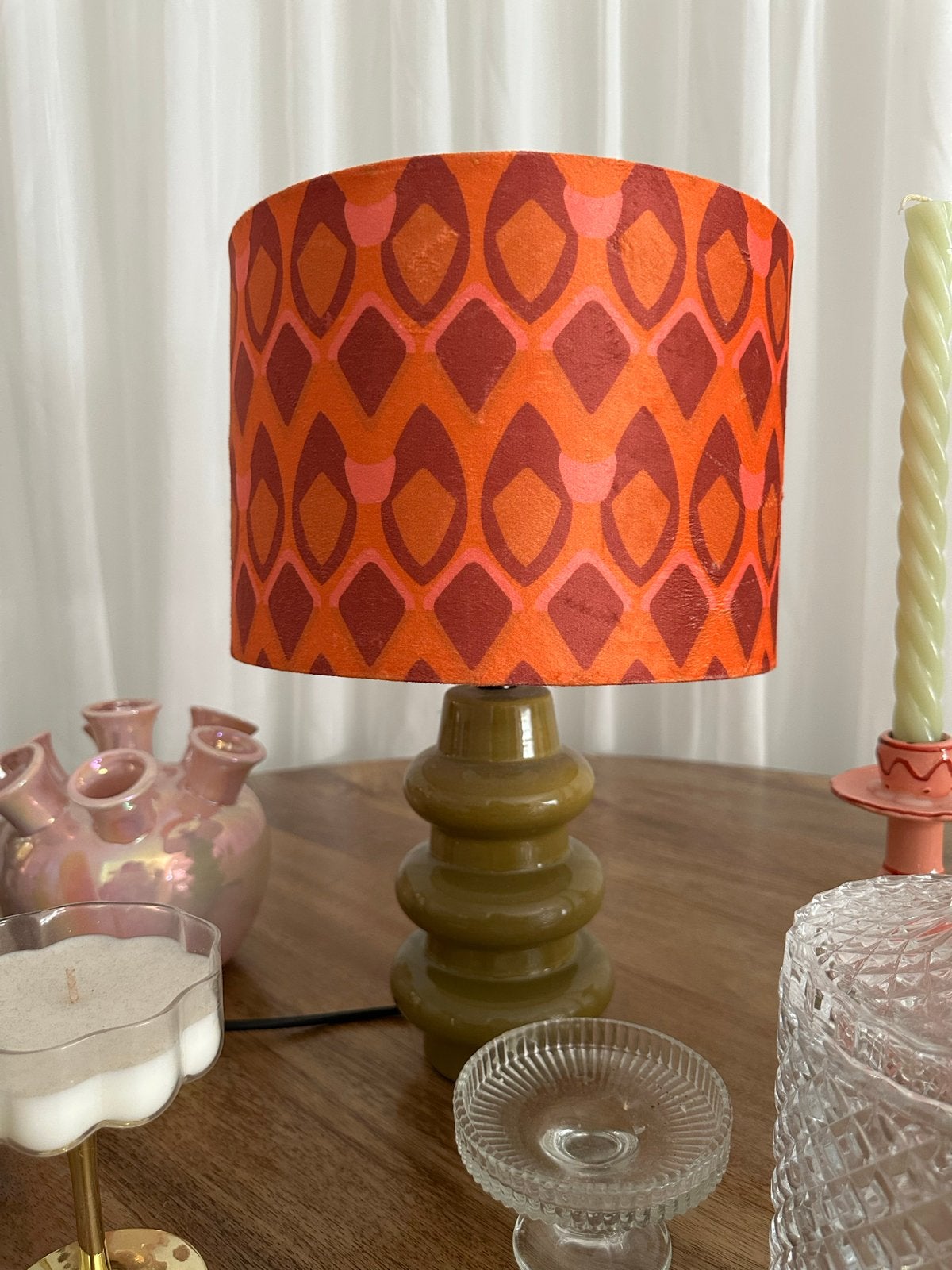 Diverse Decoratie Items: Lamp, Kandelaars, Spiegeltje & Meer, Ophalen, Vintage, Gebruikt, Meerkleurig