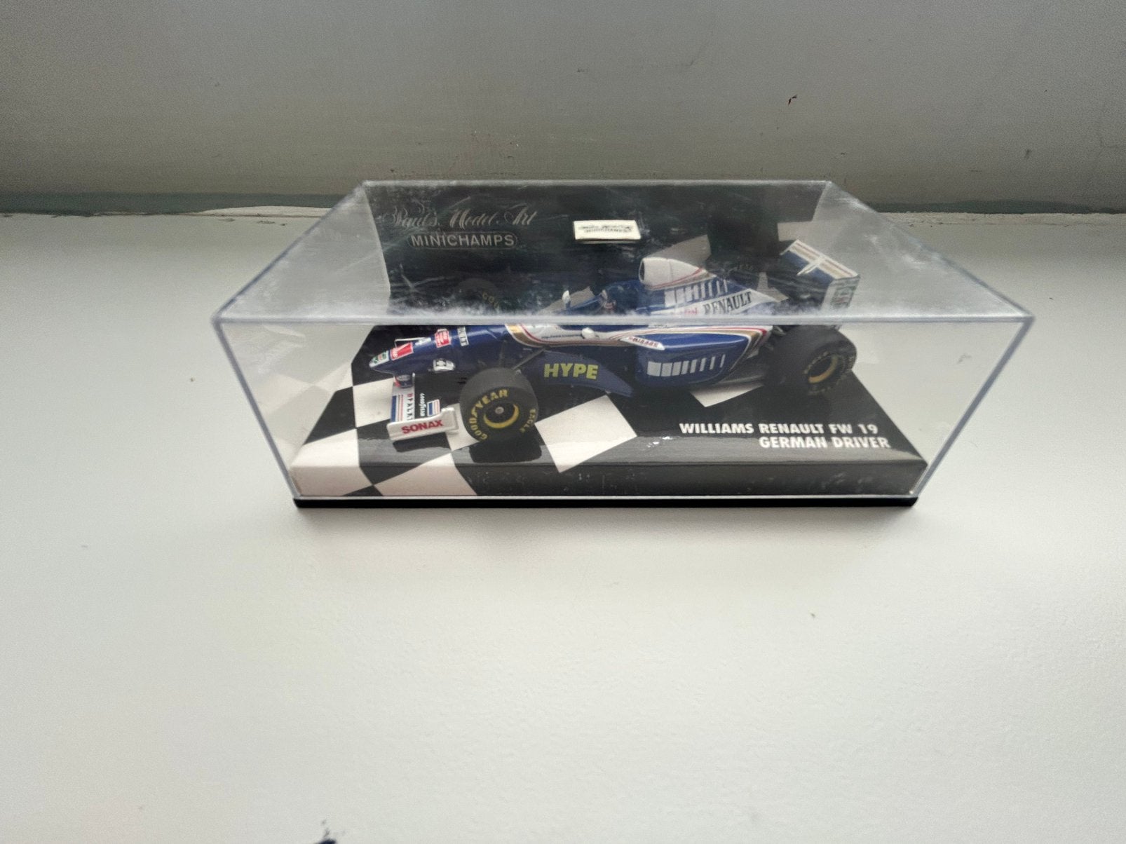 Williams Renault FW19 Germann driver 1:43 MiniChamps, Ophalen of Verzenden, Zo goed als nieuw, Auto, MiniChamps