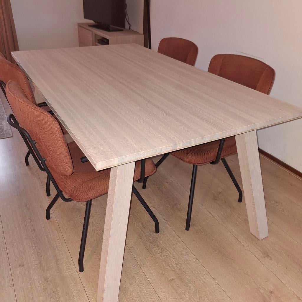 Eettafel  lichteiken  ( NIEUW ), Huis en Inrichting, Tafels | Eettafels, Ophalen, 200 cm of meer, 50 tot 100 cm, Zo goed als nieuw
