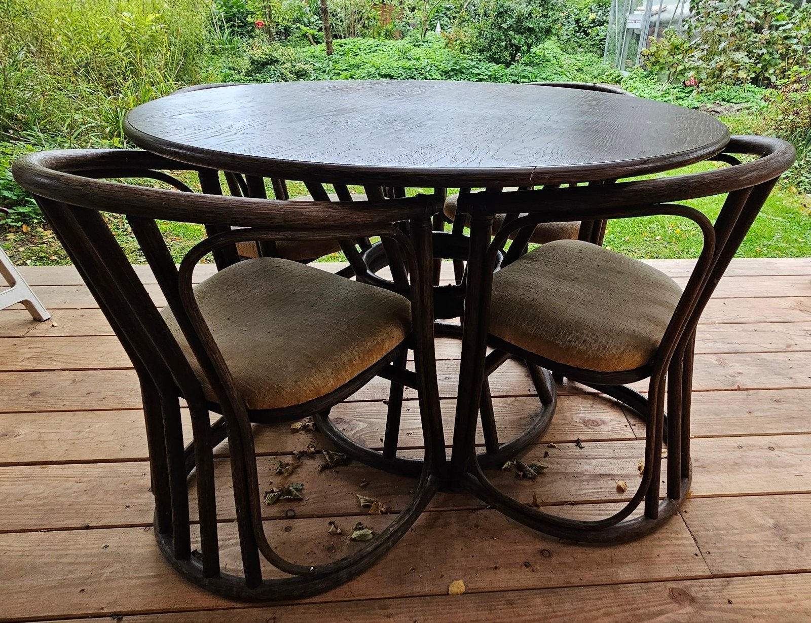 Fraaie vintage eettafel set, Huis en Inrichting, Tafels | Eettafels, Ophalen, Gebruikt, Rond, Thonet-stijl