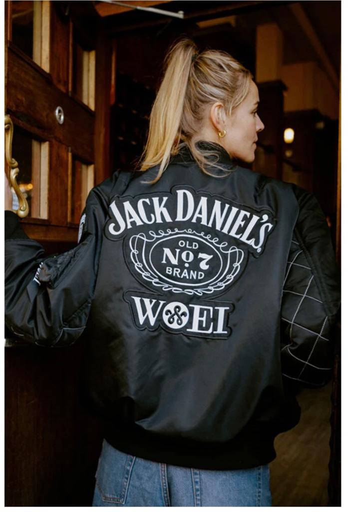 Woei x Jack Daniels Bomberjack, Kleding | Heren, Jassen | Zomer, Ophalen of Verzenden, Nieuw, Zwart