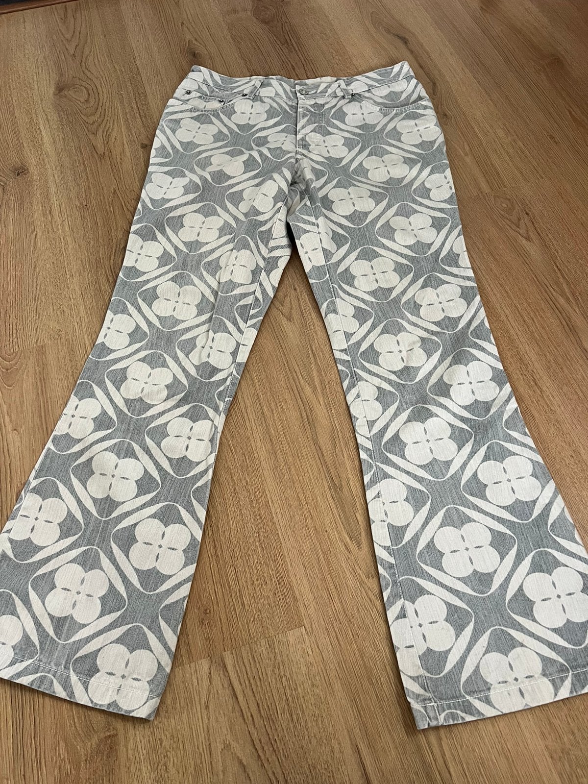 Drykorn grijs blauwe denim bloemen broek 40 katoen, Maat 38/40 (M), Overige kleuren, Ophalen of Verzenden, Zo goed als nieuw