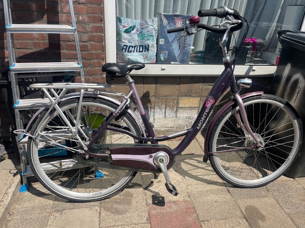 28" paarse MONTEGO moeder/damesfiets te koop!, 51 tot 55 cm, Ophalen, Gebruikt, Aluminium