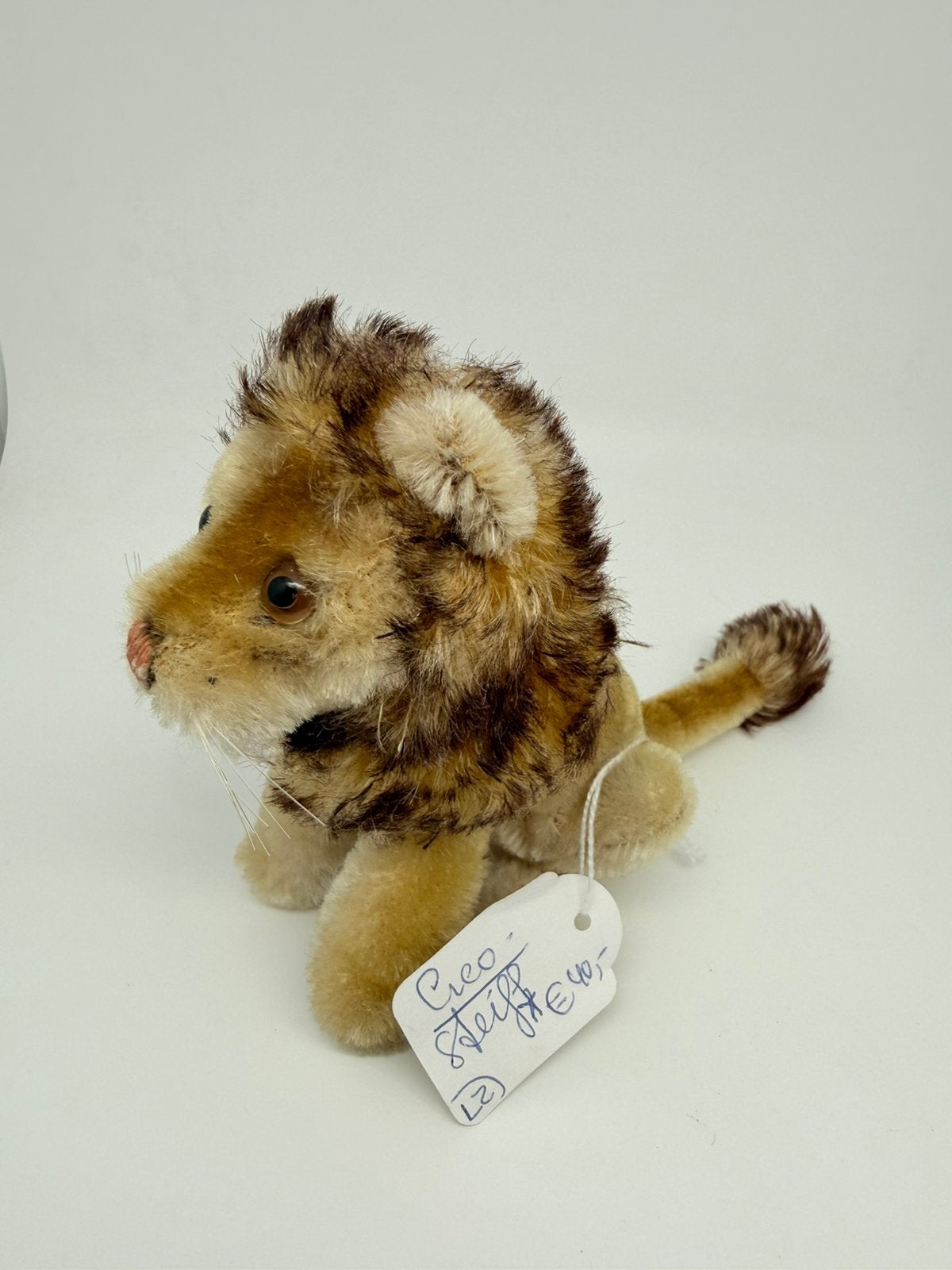 Oud Steiff. Leeuw: Leo in zeer goede staat. Hoog: 12 cm., Antiek en Kunst, Ophalen of Verzenden
