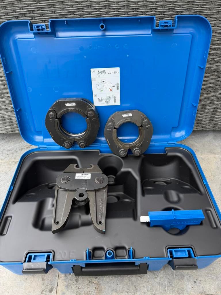 Geberit mapress pers set zb221+ ketting m76.1-88.9 ZGAN, Ophalen, Zo goed als nieuw