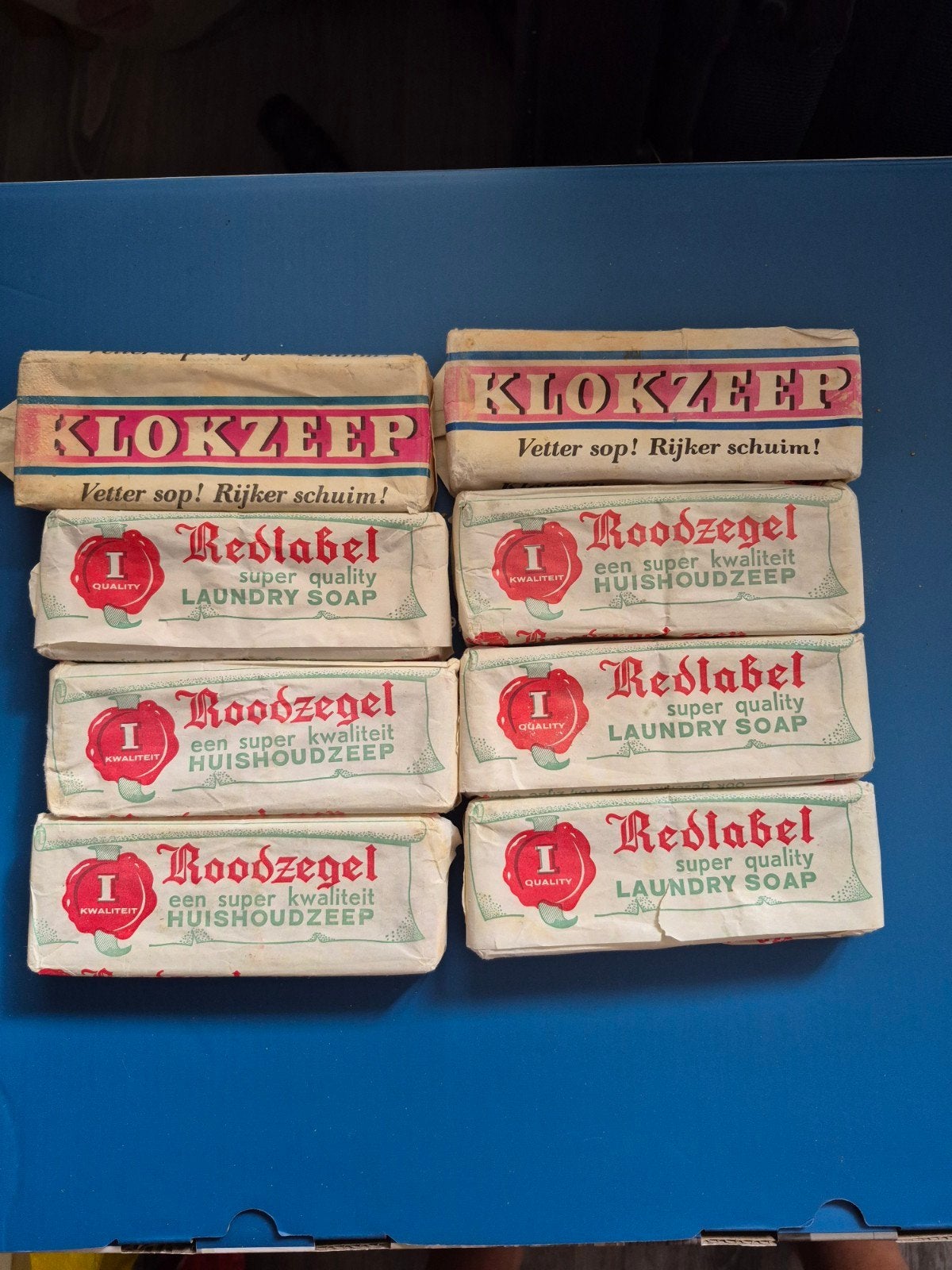 oude zeep vintage  klok zeep en roodzegel zeep, Verzamelen, Ophalen of Verzenden, Zo goed als nieuw, Verpakking