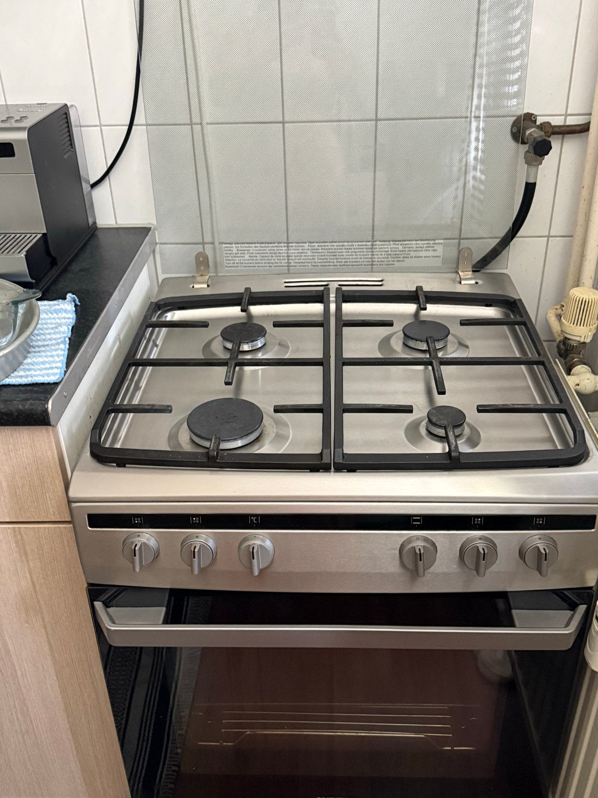 Inventum 60cm Gasfornuis met Oven, Witgoed en Apparatuur, Fornuizen, Ophalen, 60 cm of meer, 4 kookzones, Zo goed als nieuw