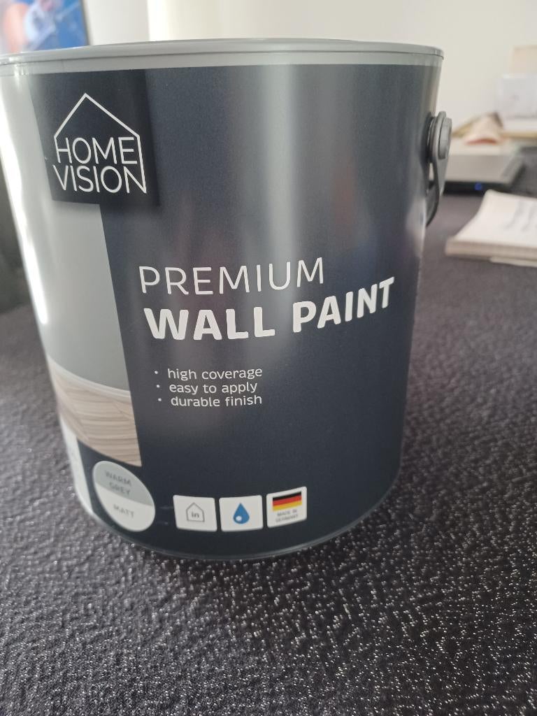 Blik verf/warm grey/ 2,5ltr, Ophalen, Nieuw, Verf, Grijs