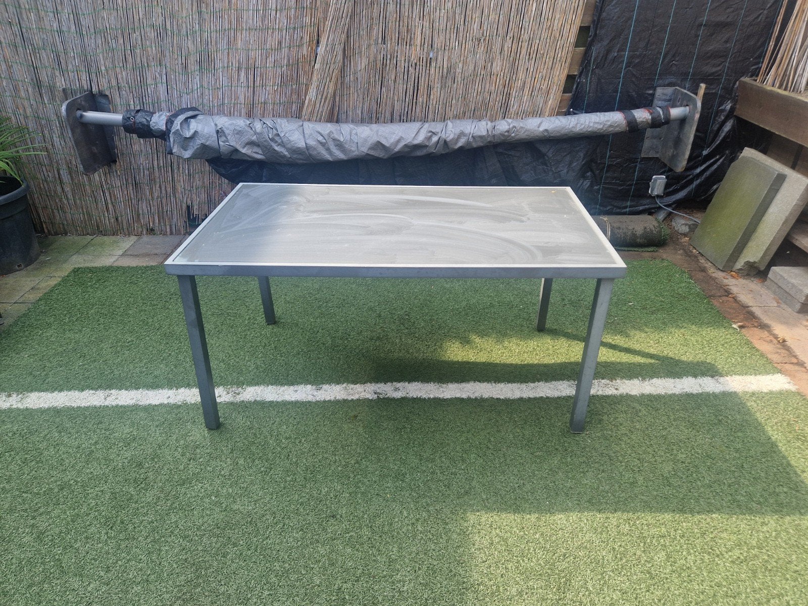 Tuintafel met twee stoelen, Gebruikt, Tuinset, Eettafel, Ophalen