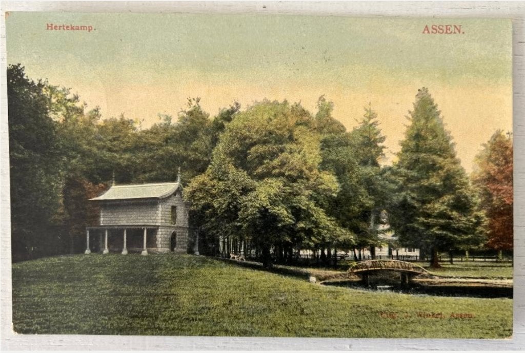 Oude Ansichtkaart - Assen - Hertekamp (1907), Ophalen of Verzenden, Voor 1920, Gelopen, Drenthe