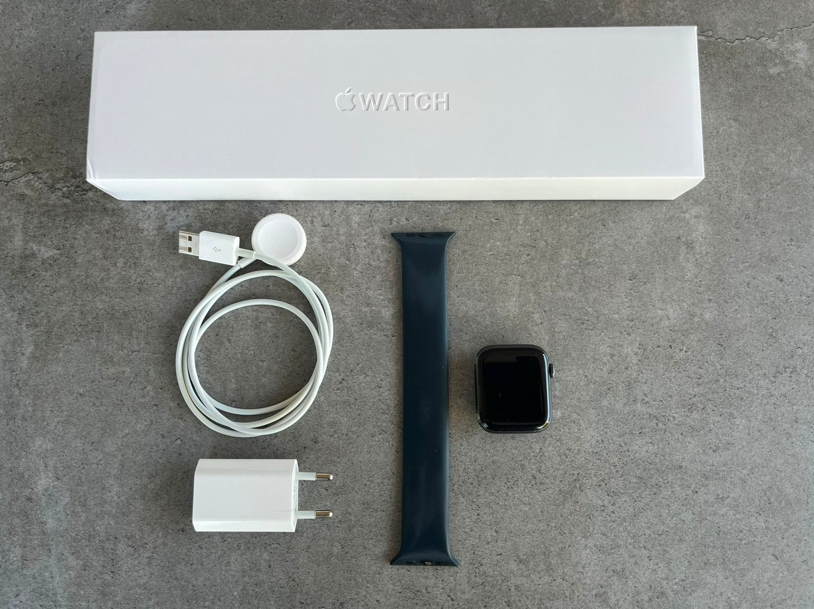 Apple Watch Series 6 GPS 44 mm Space Gray | doos en oplader, Gebruikt, Zwart, IOS, Ophalen of Verzenden